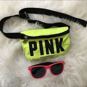 Fanny pack and sunglasses